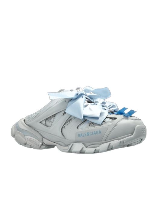 Balenciaga Gray Track Bow Slides