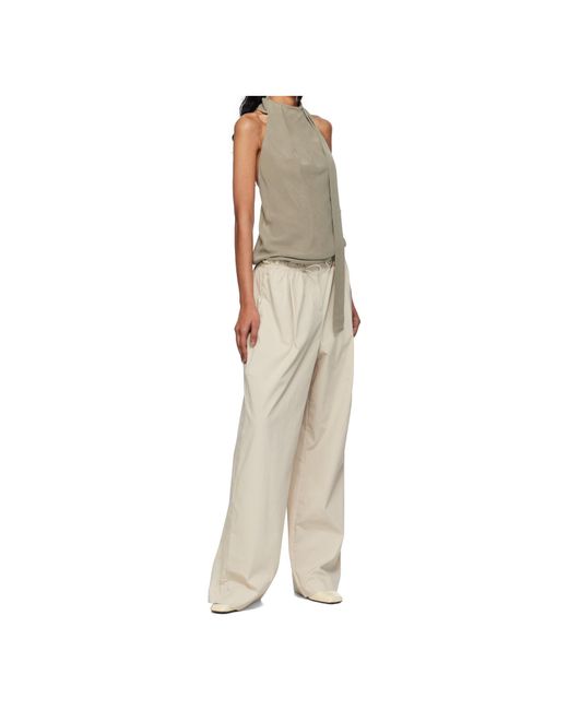 St. Agni Natural Small Paper Bag Waist Casual Pants