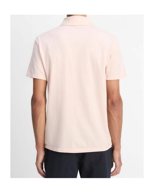 Vince Pink Cotton Polo Shirt for men