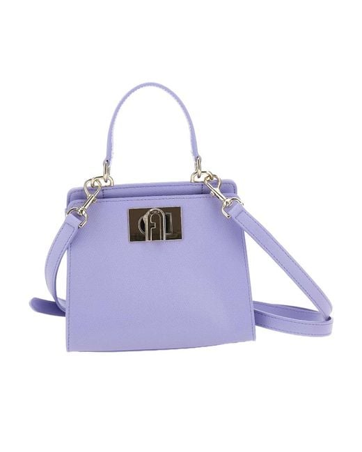 Furla Purple Logo Shoulder Bag