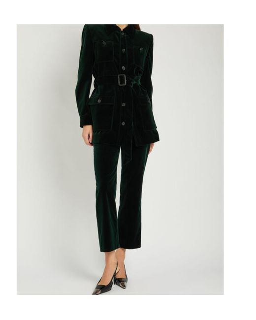 Saint Laurent Black Straight-Leg Velvet Trousers