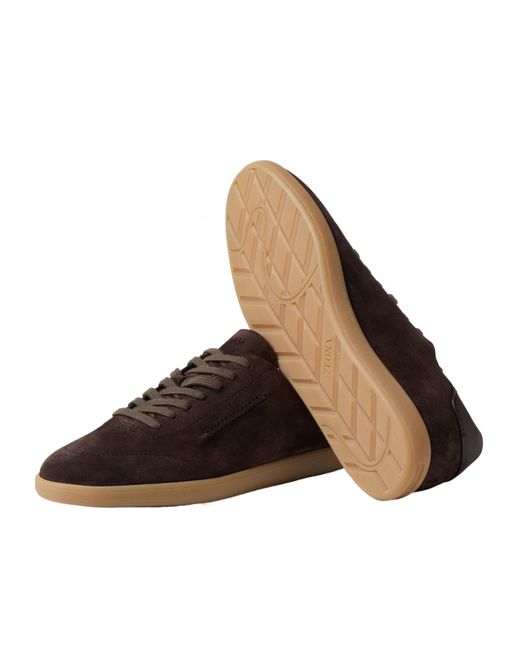 Zegna Brown 232 Low-Top Sneakers for men