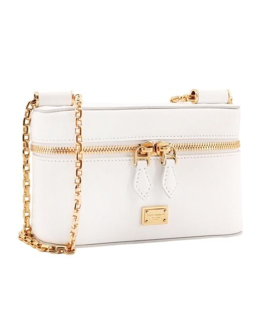 Dolce & Gabbana Natural Sicily Logo Plaque Crossbody Bag