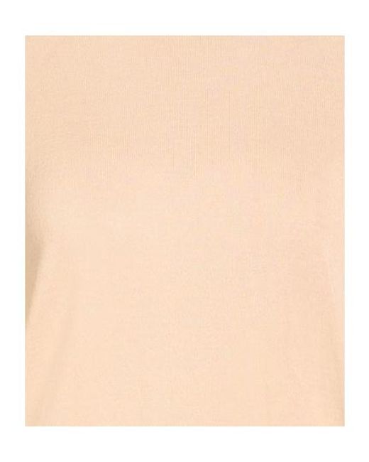 Max Mara Natural Solid Lightweight Wool Knit Top