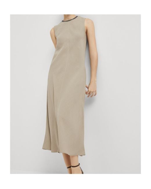 Brunello Cucinelli Natural Twill Dress