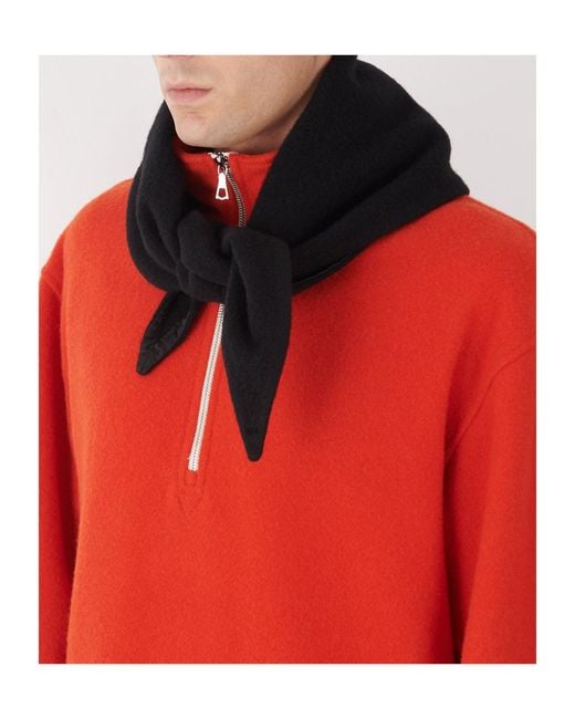 Rier Black Lasagne-Shape Scarves for men