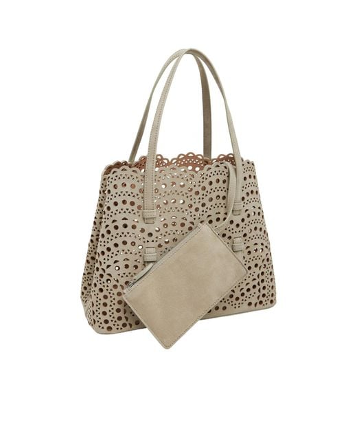 Alaïa Natural Alaïa Mina 25 Mini Tote Bag