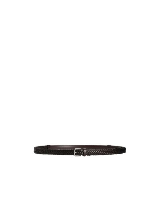 Dolce & Gabbana White Braided Detailed Buckled Belt for men