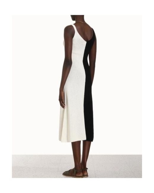 Zimmermann White Clover Crochet Medium-Length Dress