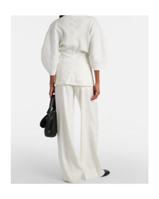Proenza Schouler White Linen-Blend Top