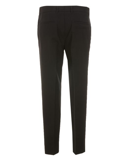 Dolce & Gabbana Black Logo-Plaque Slim-Fit Trousers for men
