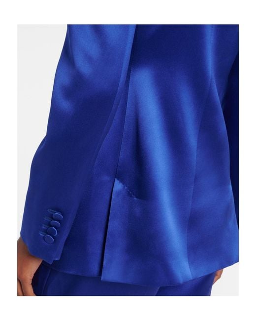 Gabriela Hearst Blue Aleah Silk Blazer