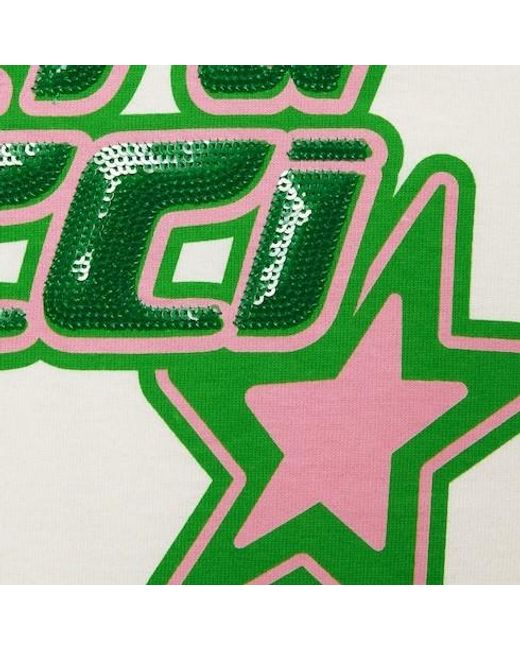 Gucci Green Logo Printed Crewneck T-Shirt