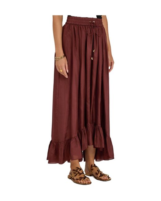 Zimmermann Red Midi Skirt