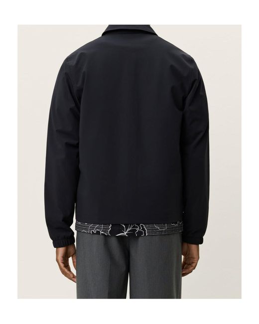 Les Deux Black Snap-Front Coach Jacket for men