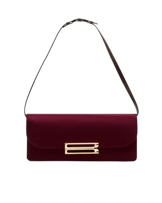 Victoria Beckham Purple Dorian East-West Clutch Bag