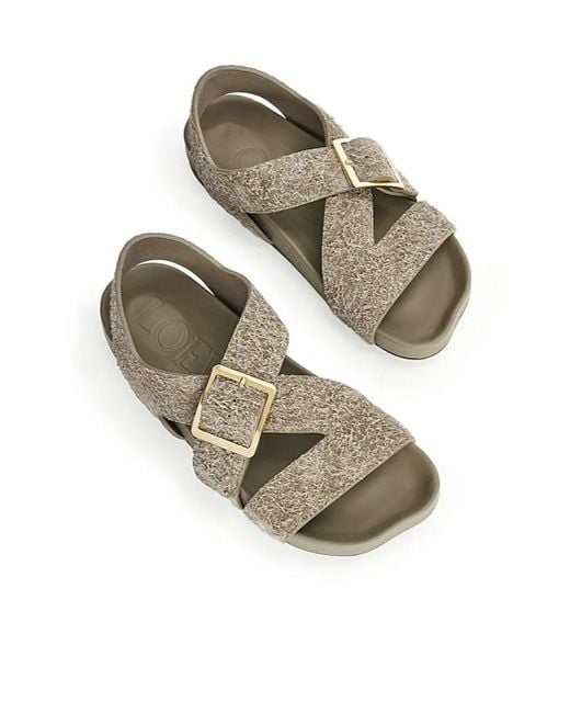 Loewe Brown Ease Buckle Sandal
