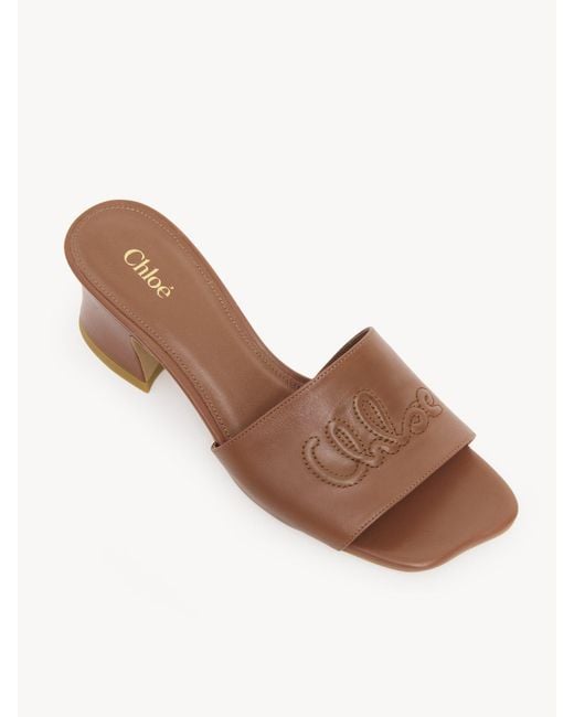 Chloé Brown Chloé Soleil Heeled Mules