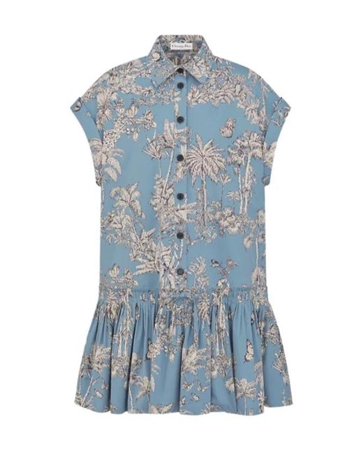 Dior Blue Iviera Short Shirtdress
