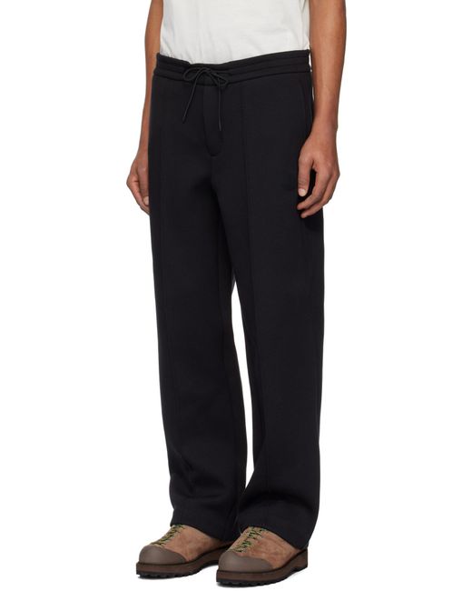 Moncler Black Logo Patch Cotton Neoprene Sweatpants for men
