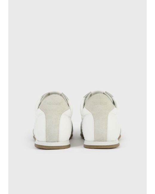 Totême White Totême Low-Top Lace-Up Sneakers