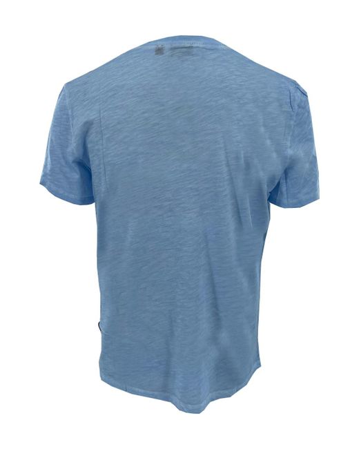 Just Cavalli Blue V-Neck Short-Sleeved T-Shirt for men