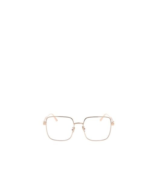 Dior White Eyewear Square Frame Glasses