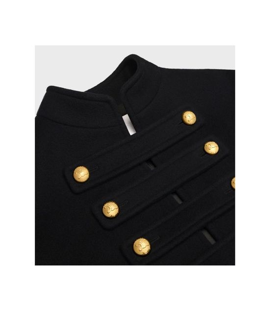 Celine Officer Cape in Black | Lyst