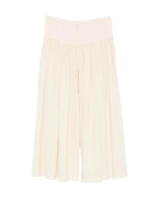 The Row White Long Drawstring Skirt