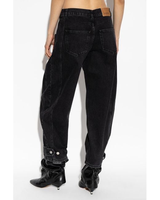 Isabel Marant Black Leja Tapered Jeans