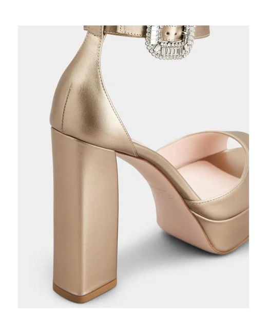 Roger Vivier Metallic Platform Sandals