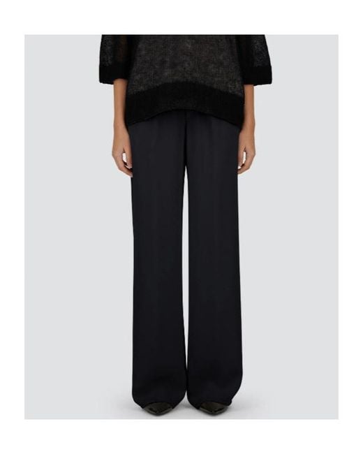 Herno Black Drawstring Straight-Leg Pants