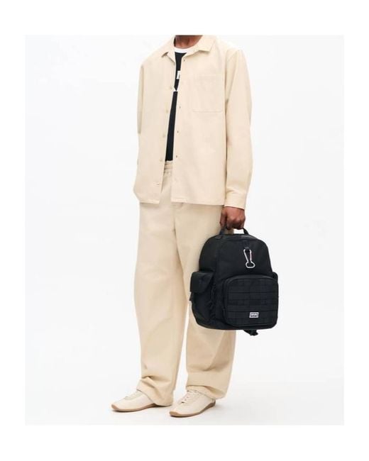 KENZO Natural Loose Fit Elastic-Waist Pants for men