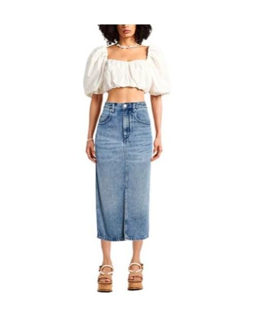 Isabel Marant Blue Denim Pencil Skirt