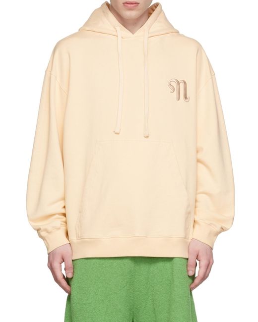 Nanushka Natural Logo Embroidered Hoodie