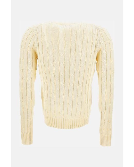 Polo Ralph Lauren Natural V-Neck Long Sleeved Jumper