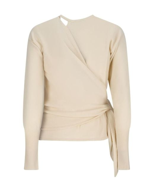 FEDERICA TOSI Natural Wrapped Top