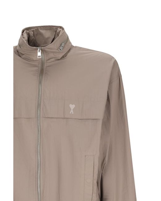 AMI Brown Ami Ami De Coeur Pocket Windbreaker for men