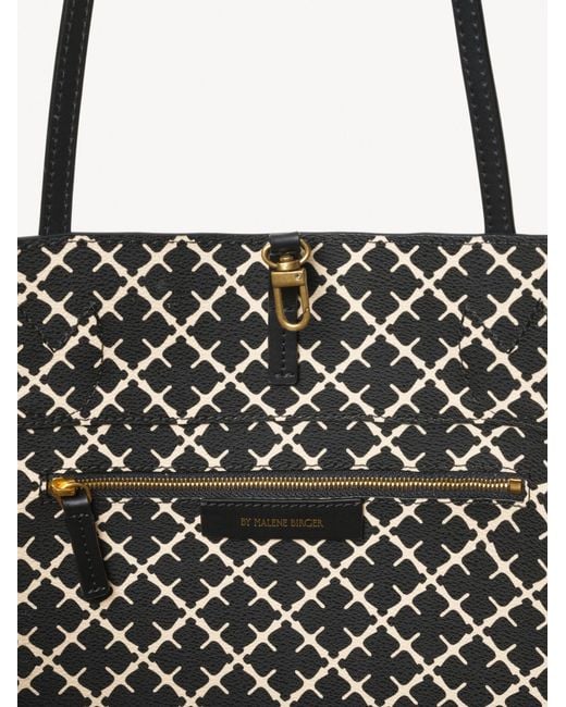 By Malene Birger Black Abigail Geometric-Pattern Tote Bag