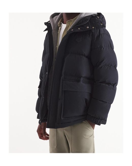 Maison Kitsuné Blue Maison Kitsuné Hooded Puffer Jacket for men