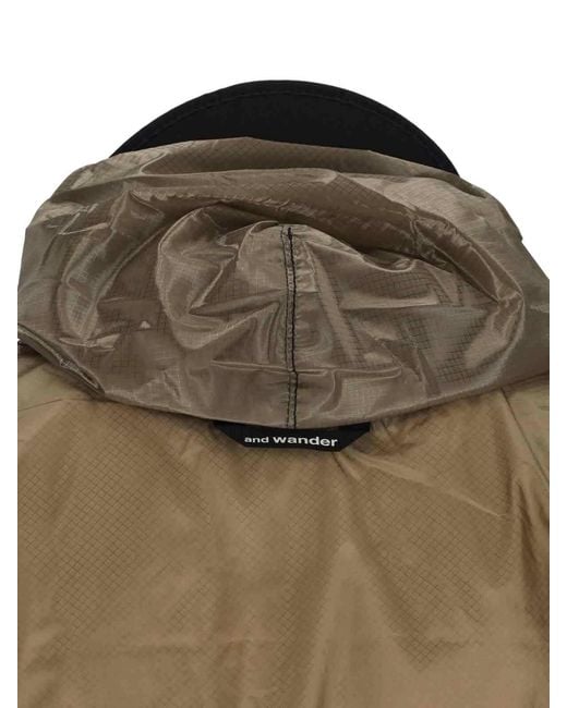 And Wander Brown Hiking Club Hooded Cape for men