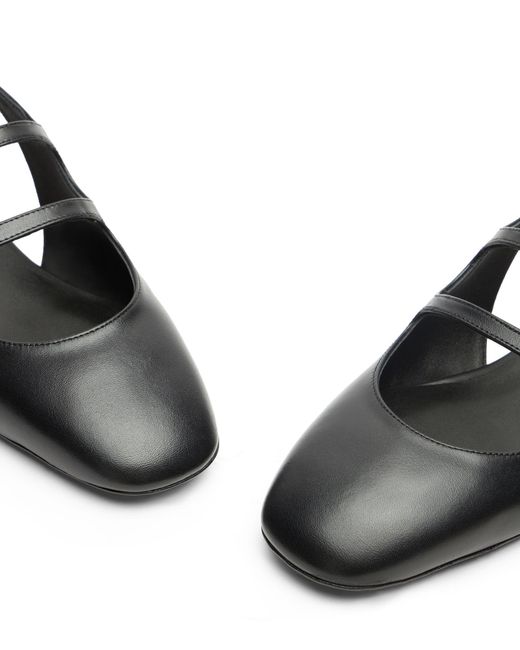 Stuart Weitzman Black Benni Mj Slack-Heeled Shoes