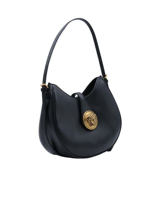 Versace Black Emblème Hobo Bag