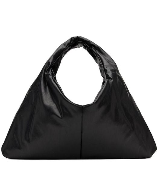 Kassl Black Anchor Drawstring Shoulder Bag