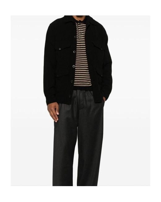 Junya Watanabe Black Long-Sleeved Casual Jacket for men