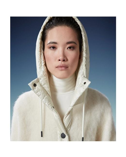 Moncler White Mohair, Wool Alpaca Cape