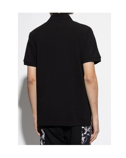 Versace Jeans Black Couture Logo Patch Polo Shirt for men