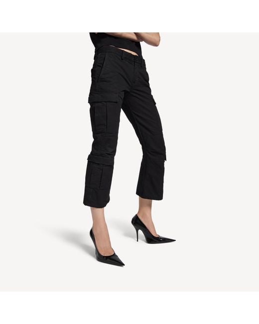 Balenciaga Black Cargo Capri Pants