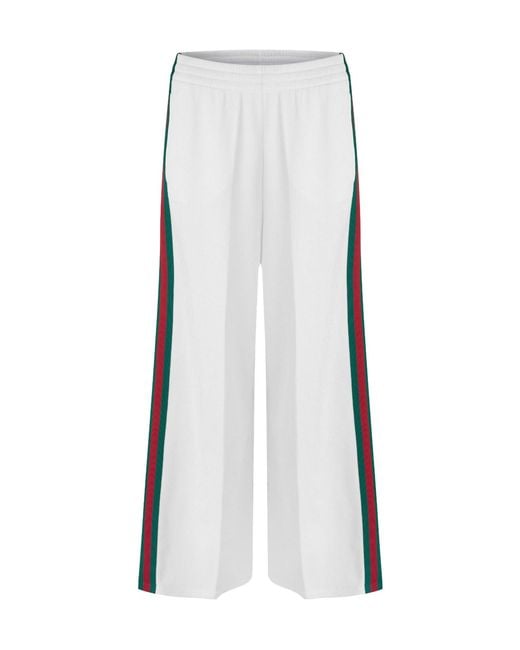 Gucci White Wide-Leg Trousers