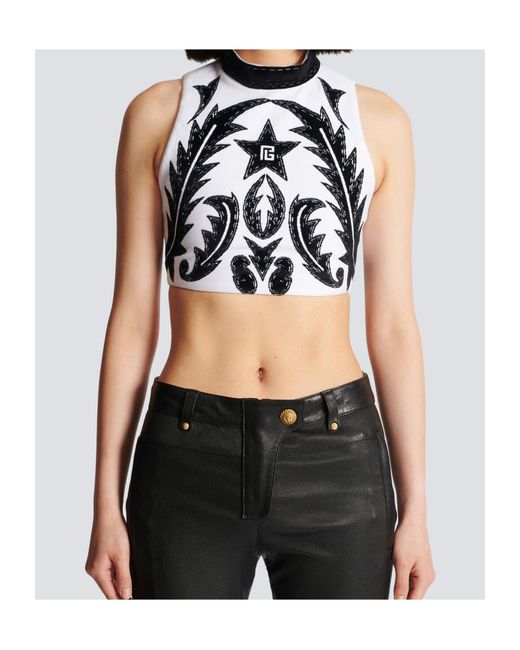 Balmain Multicolor Pb Baroque Tank Top